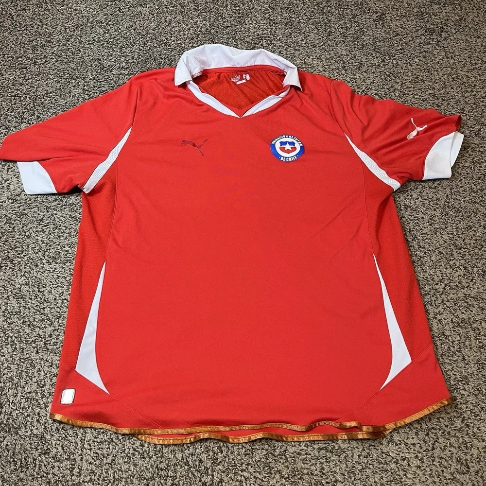 Puma Chile National Soccer Team Home Jersey Mens XXL Red Copa America 2011 2012